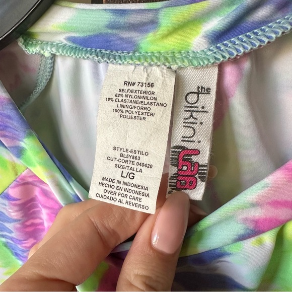 Bikini Lab Tie Dye Swim Crop Tee - Picture 2 of 3